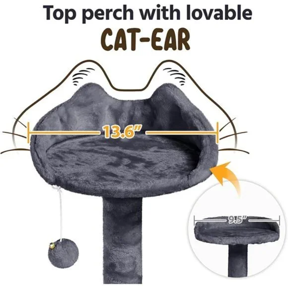 Cat Tree Tower Condo Furniture Scratch Post for Kittens Pet House Play, 54"